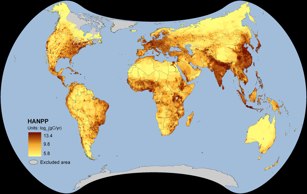 NPP Weltkarte, dargestellt im Strebe 1995 Kartennetzentwurf