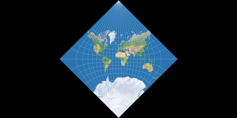 Adams konforme Erde in einem Quadrat II