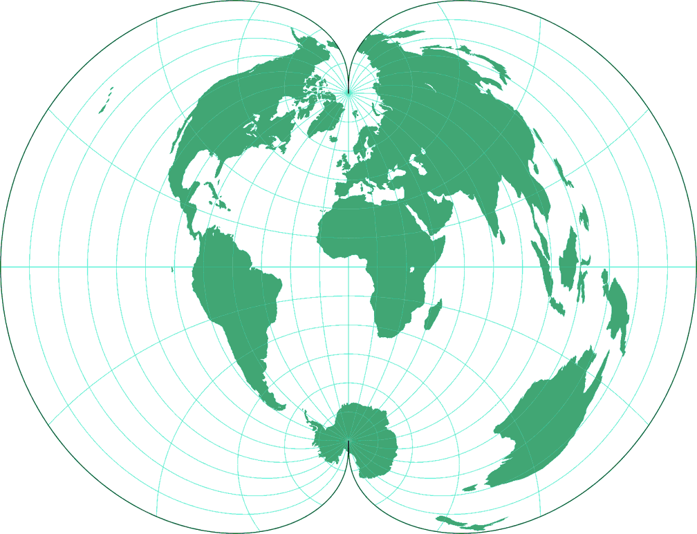 American Polyconic Umrisskarte