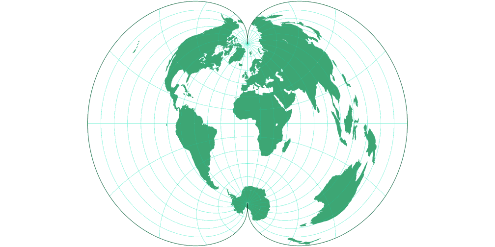 American Polyconic Umrisskarte