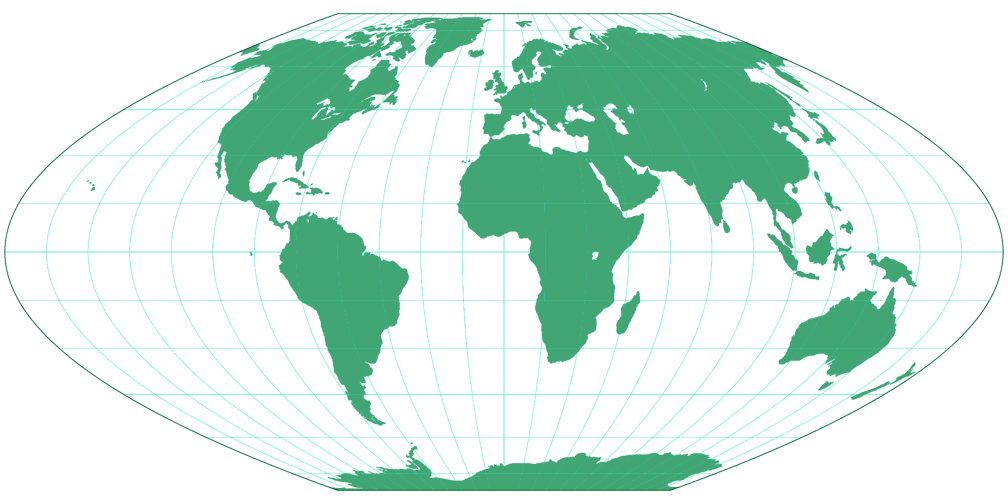 McBryde-Thomas Flat-Polar Parabolic Umrisskarte