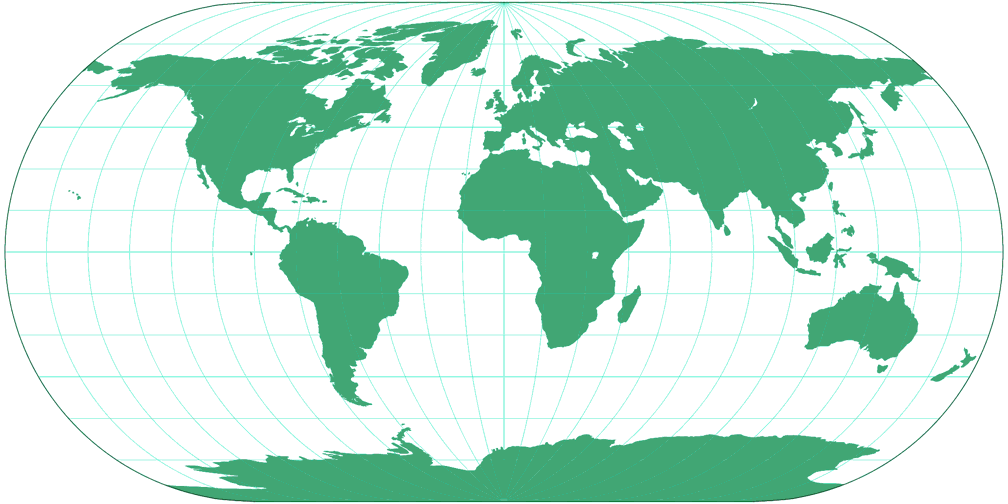 Ortelius Oval Umrisskarte