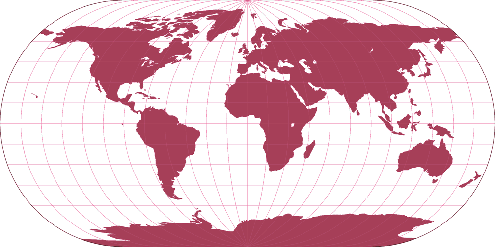 Ortelius Oval Umrisskarte