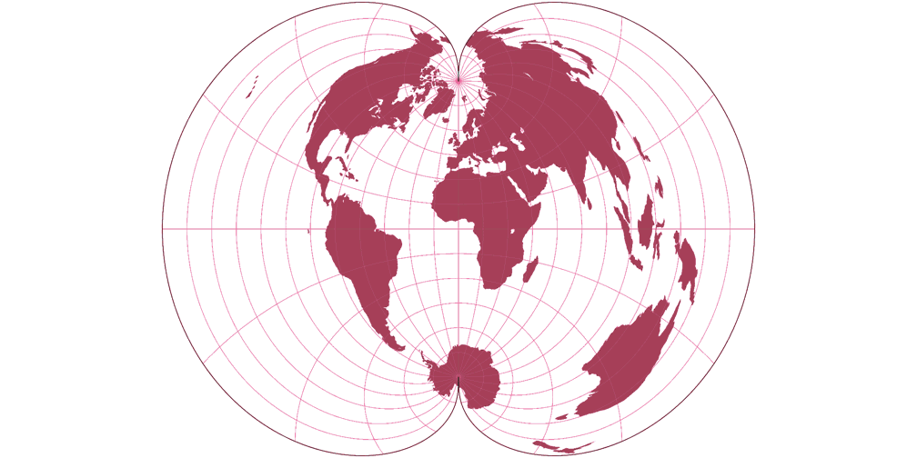 American Polyconic Umrisskarte