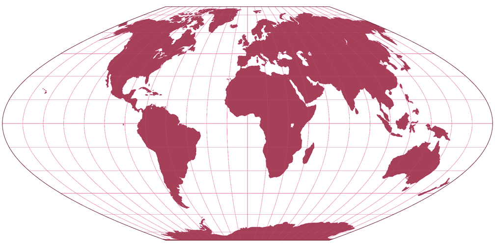 McBryde-Thomas Flat-Polar Parabolic Umrisskarte