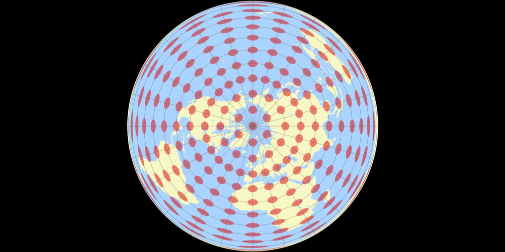 Lizenzinfo Flächentreue Azimutalprojektion (polständig)